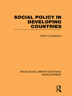 cover image of Social Policy in Developing Countries